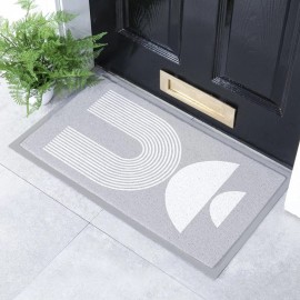 Artsy Mats - Χαλάκι Εισόδου Grey Half Moon Abstract 70x40cm Artsy Mats - Χαλάκι Εισόδου Grey Half Moon Abstract 70x40cm