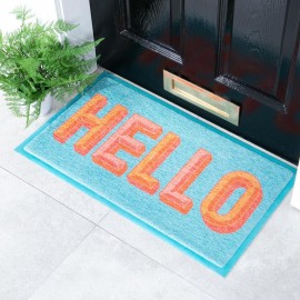 Artsy Mats - Χαλάκι Εισόδου Blue Hello 70x40cm Artsy Mats - Χαλάκι Εισόδου Blue Hello 70x40cm