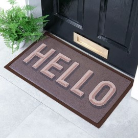 Artsy Mats - Χαλάκι Εισόδου Hello Chocolate Brown 70x40cm