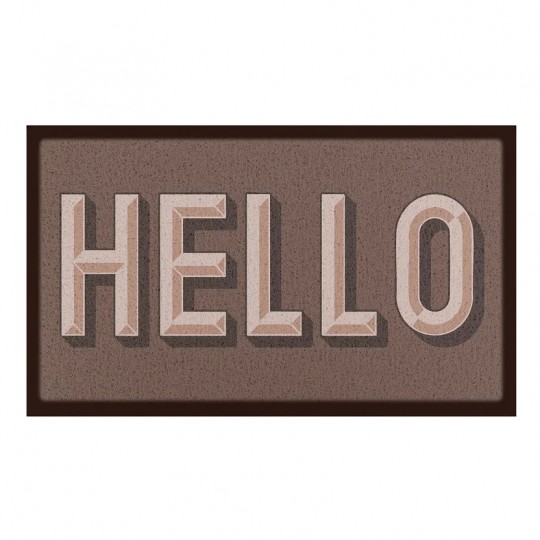 Artsy Mats - Χαλάκι Εισόδου Hello Chocolate Brown 70x40cm