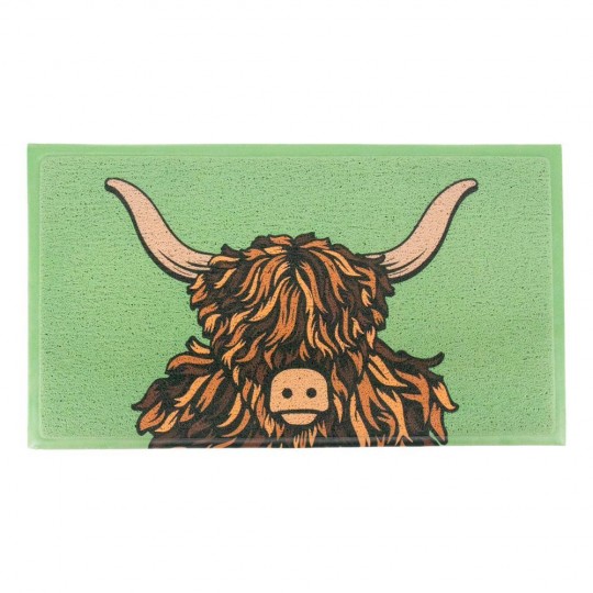 Artsy Mats - Χαλάκι Εισόδου Green Highland Cow 70x40cm Artsy Mats - Χαλάκι Εισόδου Green Highland Cow 70x40cm