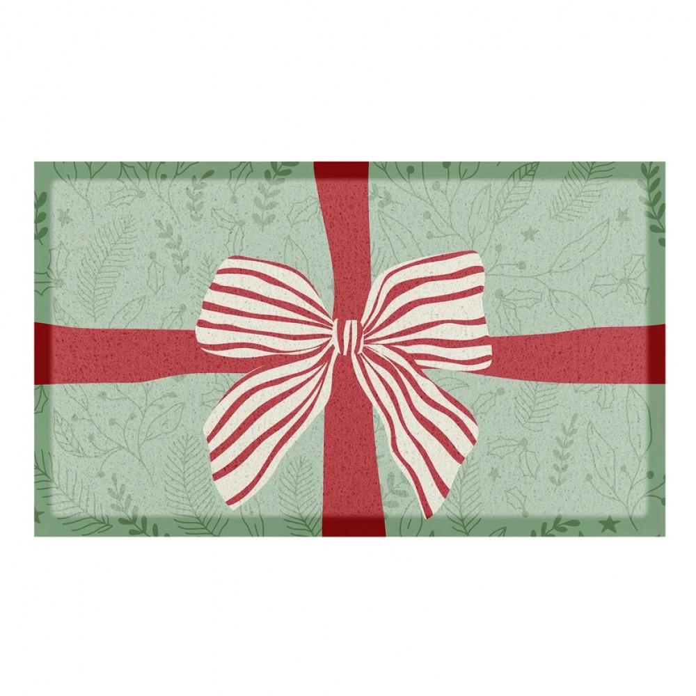 Artsy Mats - Χαλάκι Εισόδου Red & White Stripe Bow 70x40cm