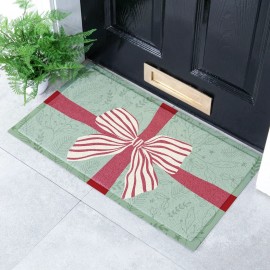 Artsy Mats - Χαλάκι Εισόδου Red & White Stripe Bow 70x40cm