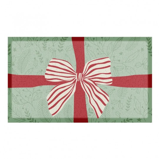 Artsy Mats - Χαλάκι Εισόδου Red & White Stripe Bow 70x40cm