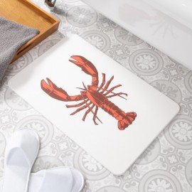 Artsy Mats - Αντιολισθητικό Πατάκι Μπάνιου Lobster White Stone 39x60cm
