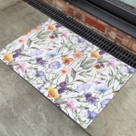 Artsy Mats - Χαλάκι Εισόδου Watercolour Wild Flowers 70x40cm