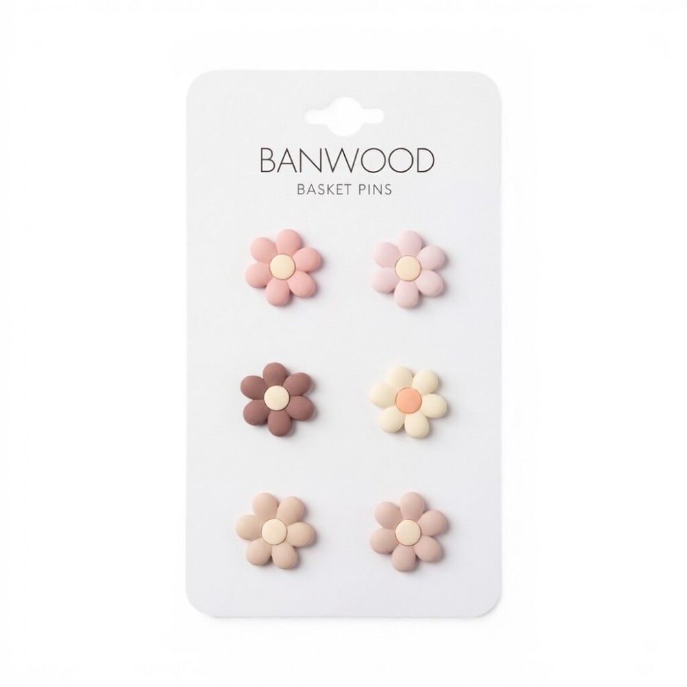 Banwood - Διακοσμητική Καρφίτσα Για Καλάθι - Λουλούδια