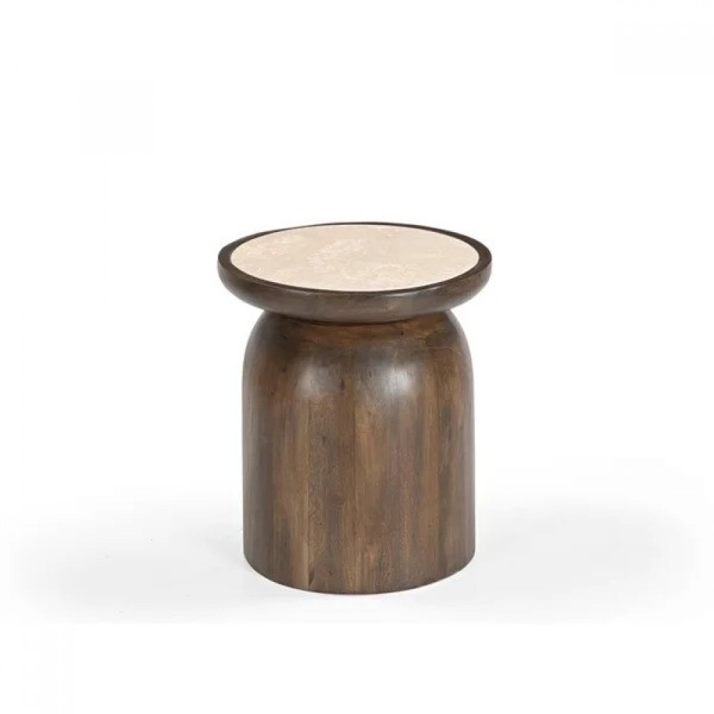 Boutique - Βοηθητικό Τραπεζάκι Sapporo Travertino 38cm Bottle