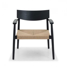 Boutique - Καρέκλα Με Μπράτσα Inverse Lounge Black/Cord