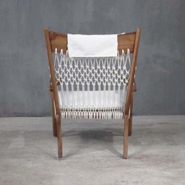 Boutique - Πολυθρόνα Rosa White Rope