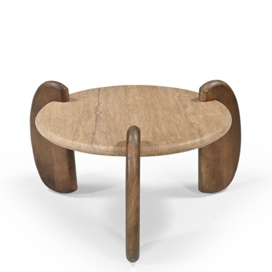 Boutique - Τραπεζάκι Σαλονιού Godzi Travertino 66cm