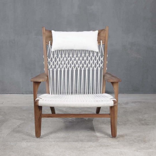 Boutique - Πολυθρόνα Rosa White Rope