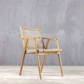 Boutique - Πολυθρόνα Conchita Teak Synthetic Rope