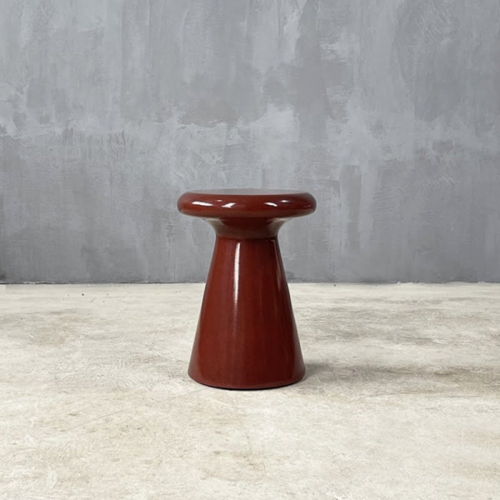 Boutique - Βοηθητικό Τραπεζάκι Shitake 23 Glazed Red