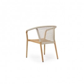 Boutique - Καρέκλα Τραπεζαρίας Με Μπράτσα The Rhode Olefin Teak