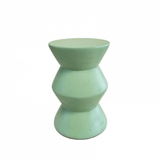 Boutique - Zig Zag Σκαμπό Fern Green Suar 30x45cm