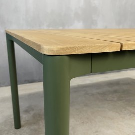 Boutique - Τραπέζι Αλουμινίου Με Ξύλο Teak The Armona 