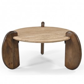 Boutique - Τραπεζάκι Σαλονιού Godzi Travertino 82cm