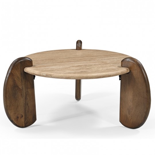 Boutique - Τραπεζάκι Σαλονιού Godzi Travertino 82cm