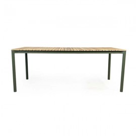 Boutique - Τραπέζι Αλουμινίου Με Ξύλο Teak The Armona