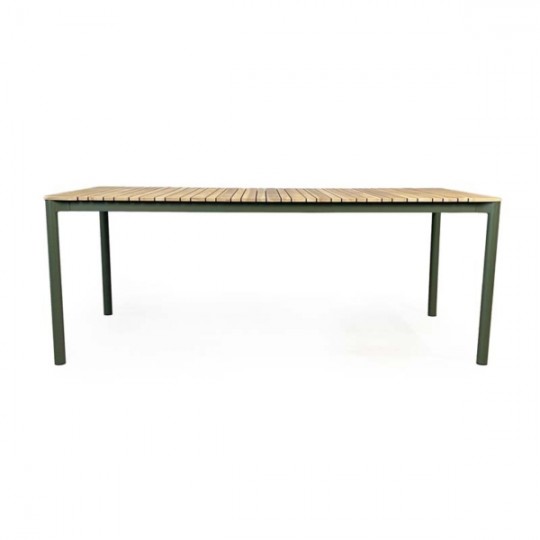 Boutique - Τραπέζι Αλουμινίου Με Ξύλο Teak The Armona 