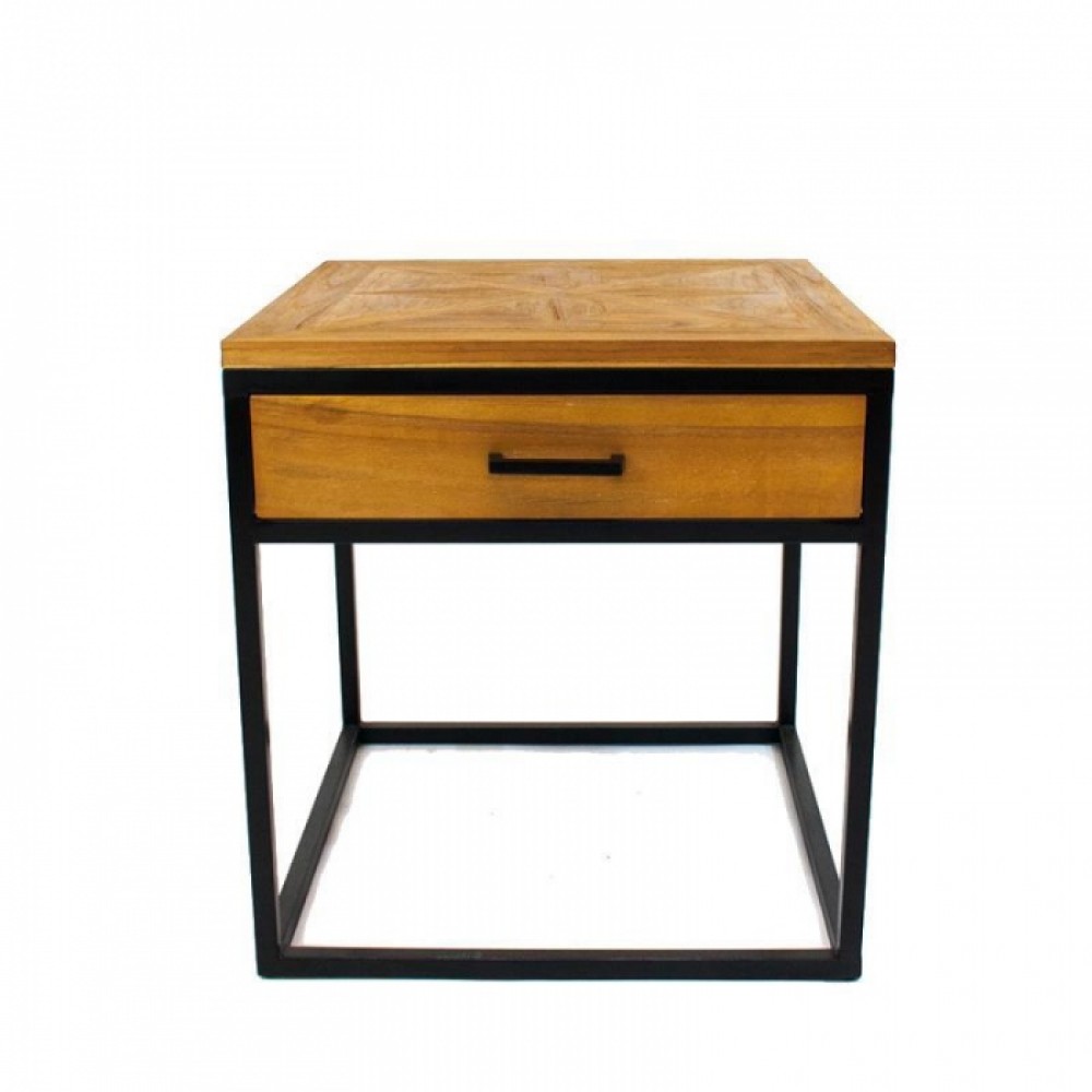 Boutique - Κομοδόνο Cube Side Table Teak Boutique - Κομοδόνο Cube Side Table Teak