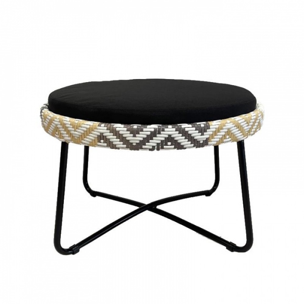 Boutique - Σκαμπό Brazil Black Cushion