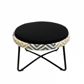 Boutique - Σκαμπό Brazil Black Cushion