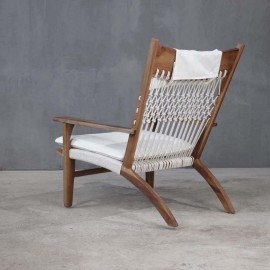 Boutique - Πολυθρόνα Rosa White Rope