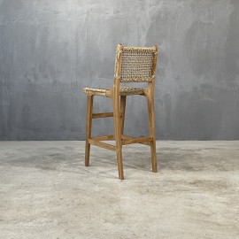 Boutique - Σκαμπό Μπαρ Με Πλάτη Rulis