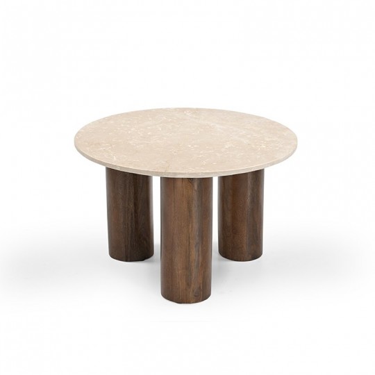 Boutique - Τραπεζάκι Σαλονιού Hippo Travertino 68cm