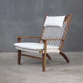 Boutique - Πολυθρόνα Rosa White Rope