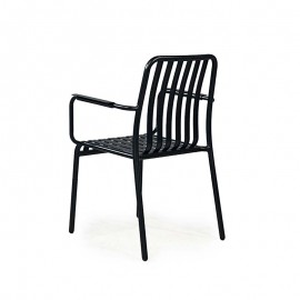 Boutique - Στοιβαζόμενη Καρέκλα Τραπεζαρίας Εξωτερικού Χώρου The Alfresco Black