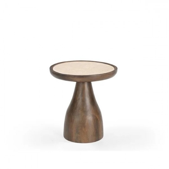 Boutique - Βοηθητικό Τραπεζάκι Sapporo Travertino 38cm Cone