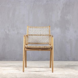 Boutique - Πολυθρόνα Conchita Teak Natural Cord