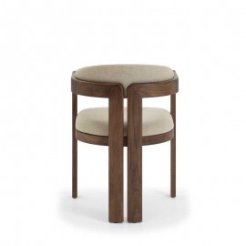 Boutique - Καρέκλα Τραπεζαρίας Roma Walnut/Beige
