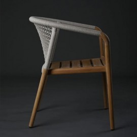 Boutique - Καρέκλα Τραπεζαρίας Με Μπράτσα The Rhode Olefin Teak