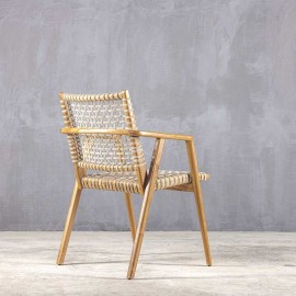 Boutique - Πολυθρόνα Conchita Teak Synthetic Rope