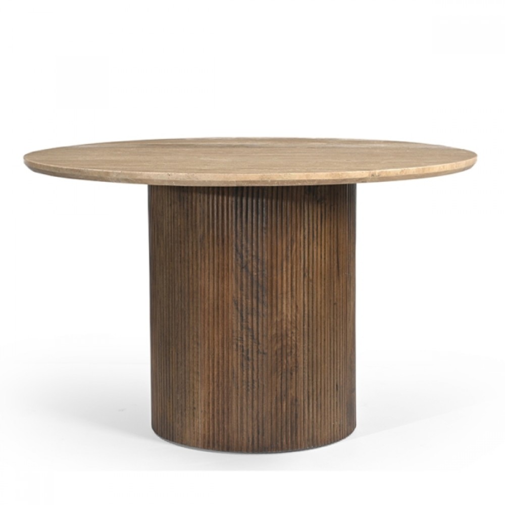 Boutique - Τραπέζι Romanos Travertino 120cm Boutique - Τραπέζι Romanos Travertino 120cm