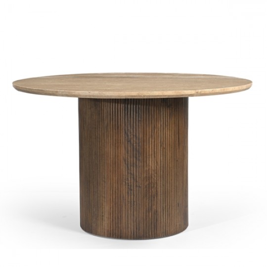 Boutique - Τραπέζι Romanos Travertino 120cm Boutique - Τραπέζι Romanos Travertino 120cm