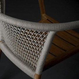 Boutique - Καρέκλα Τραπεζαρίας Με Μπράτσα The Rhode Olefin Teak