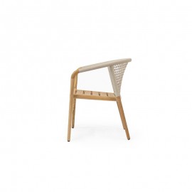 Boutique - Καρέκλα Τραπεζαρίας Με Μπράτσα The Rhode Olefin Teak