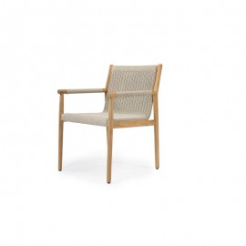 Boutique - Καρέκλα Τραπεζαρίας Με Μπράτσα The Jersey Olefin Teak