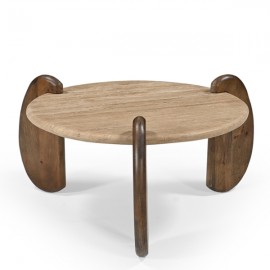 Boutique - Τραπεζάκι Σαλονιού Godzi Travertino 82cm