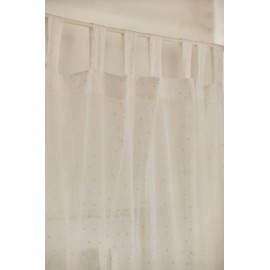 Calma House - Έτοιμη Κουρτίνα Plumeti White 140x280cm