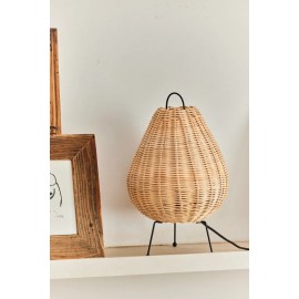 Calma House - Επιτραπέζιο Φωτιστικό Cane Wicker 20x40cm