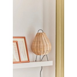 Calma House - Επιτραπέζιο Φωτιστικό Cane Wicker 20x40cm