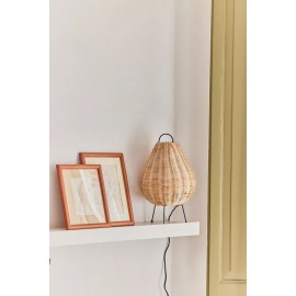 Calma House - Επιτραπέζιο Φωτιστικό Cane Wicker 20x40cm