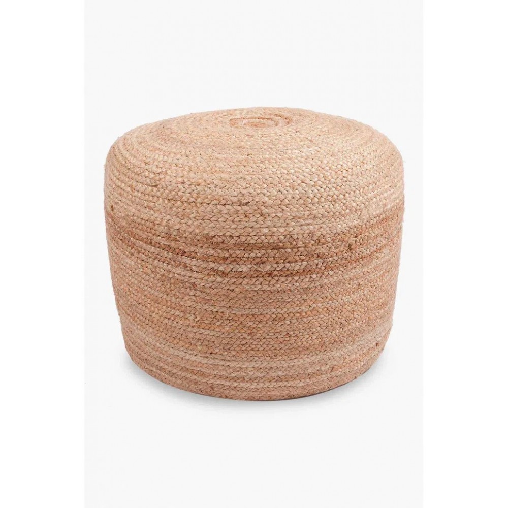 Calma House - Στρογγυλό Πουφ Ural Natural 50x35cm