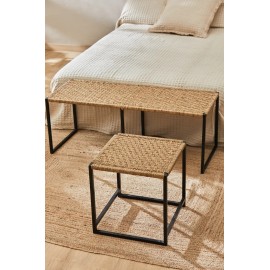 Calma House - Χειροποίητο Παγκάκι Braid Natural 45x120cm